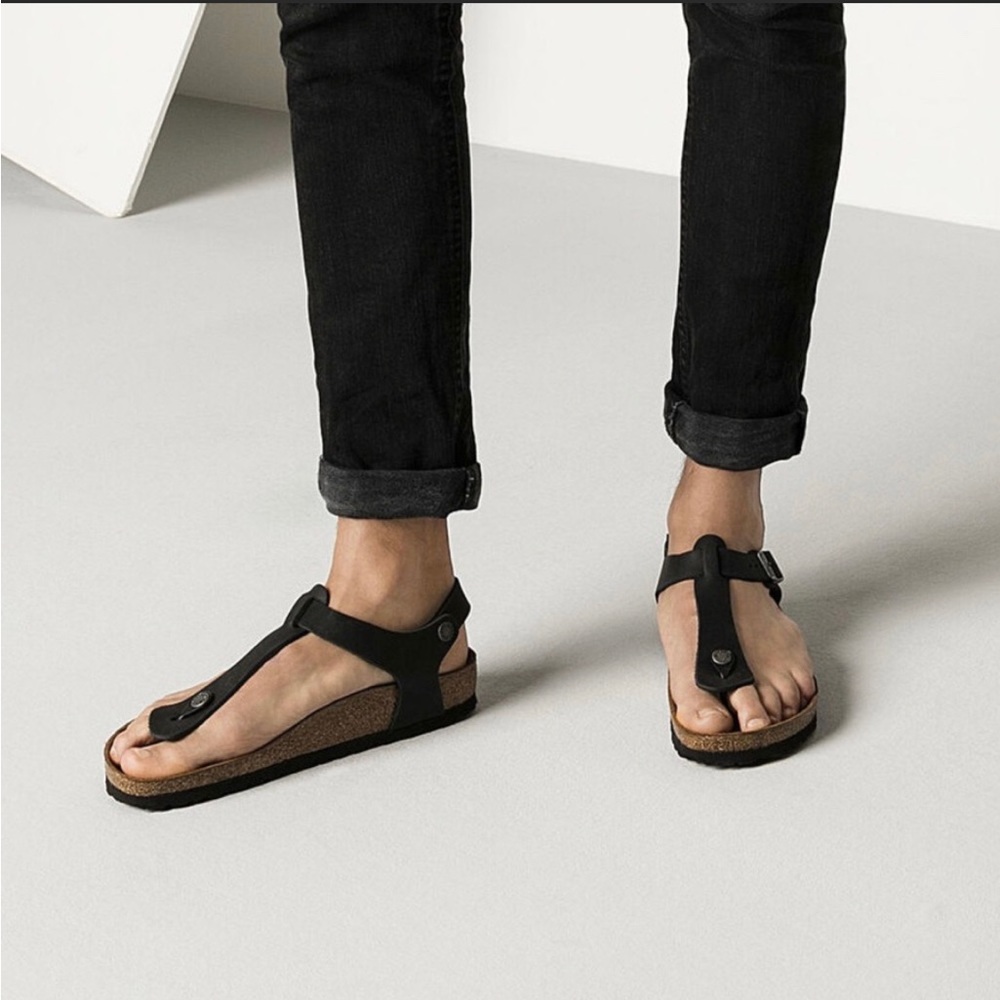 Birkenstock Kairo Oiled Leather Black Sandals 38 (7-7.5)